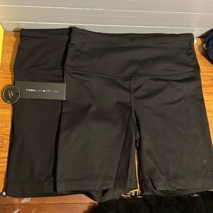 Selling 2 pair of Yogalicious Lux black Athletic Shorts